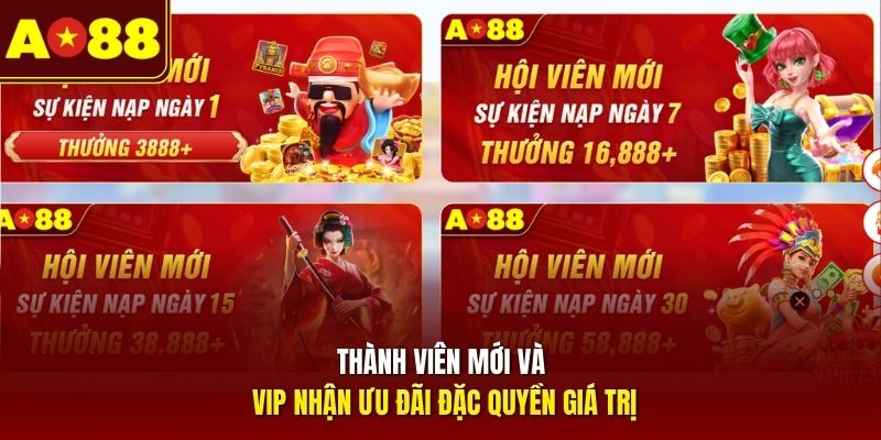 Thành viên mới và VIP nhận ưu đãi đặc quyền giá trị
